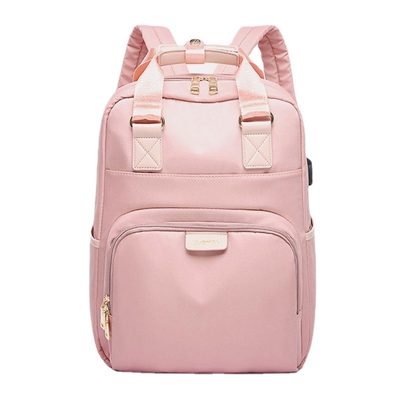 Women Nylon Waterproof Light Weight Multifunction Casual Patchwork Backpack