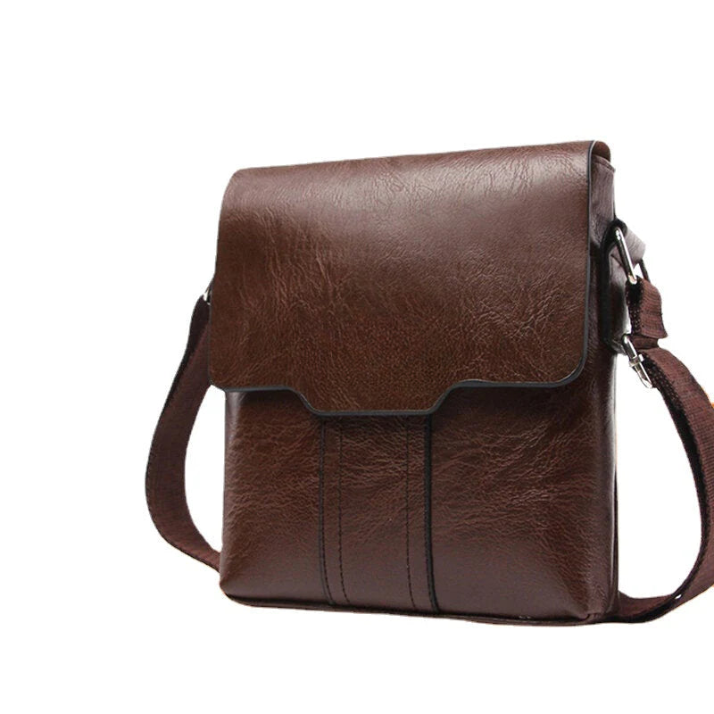 Men's PU Leather Crossbody Shoulder Bag - Casual & Stylish