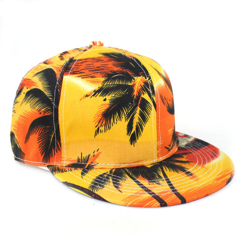 Coconut Tree Beach Style Seaside Baseball Cap Flat Along Hip Hop Hat