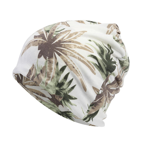 Unisex Multipurpose Tree Print Cotton Headpiece Scarf Cap Soft Warm Beanie