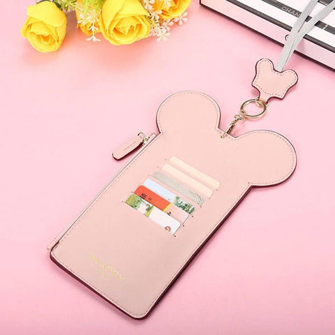 Women Lanyard Phone Wallet Card Holder Coin Purse Neck Bag for 4.7/5.5in Phones