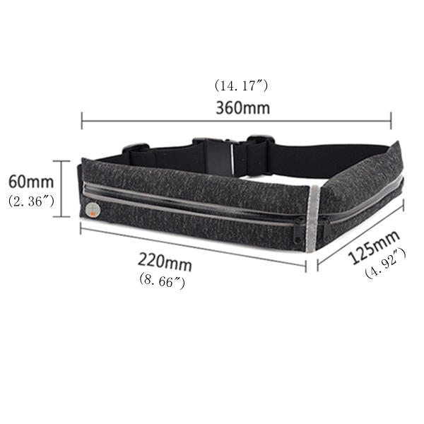 Polyester 6 Inch Phone Bag Outdoor Waterproof Running Waist Belt Jogging Runner Belt Women Men