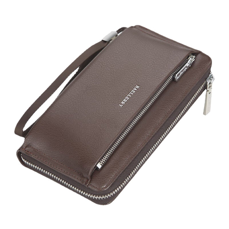 Men Faux Leather Long Wallet Clutches Bag Phone Bag