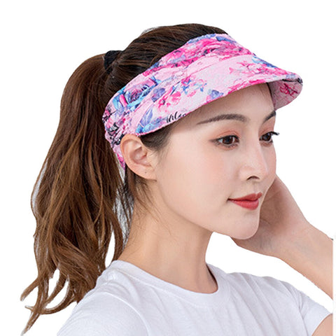 Women Multifunction Sunscreen Outdoor Riding UV Protection Colorful Sun Hat Visor Hat