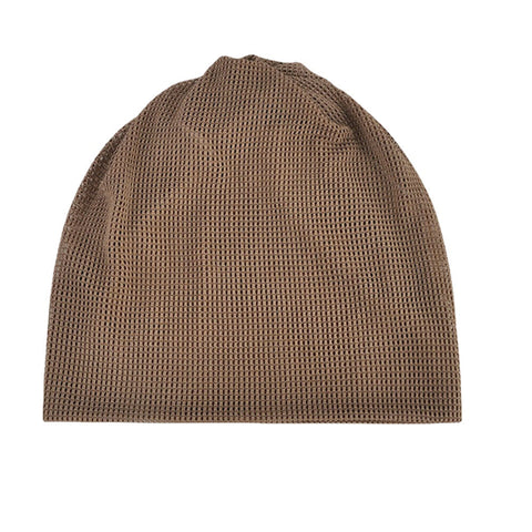 Thin Beanie Hat Solid Color Mesh Breathable HairBand Scarf Multifunctional
