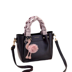 Women Fashion Handbag Crossbody Bag Shoulder Bag Flamingo Pendant Toe