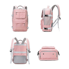 Women Nylon Multi-pocket Compartment Backpack Multifunction Large Capacity Travel Bag