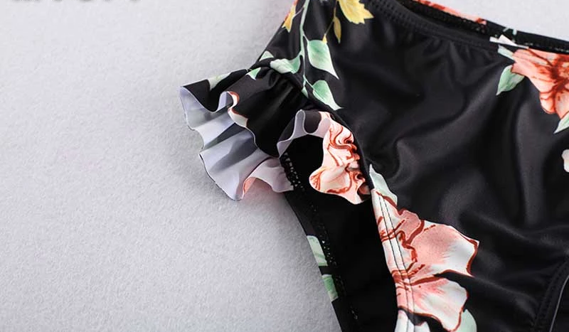Floral Printed Clothes For Mother Daughter And Swimwear Bikini