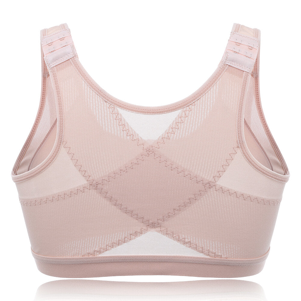 Front Closure Shockproof Adjustable Strap Buckle Yoga Sports Bra