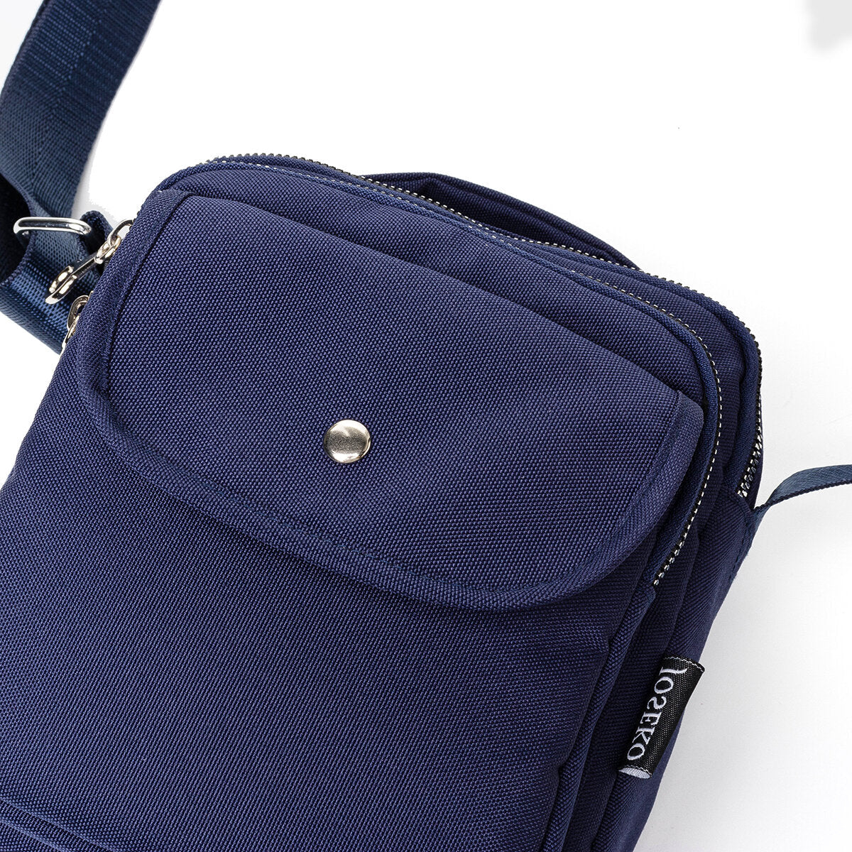 Women Nylon Large Capacity Zipper Crossbody Bag Multi-compartment Shoulder Messenger Bag