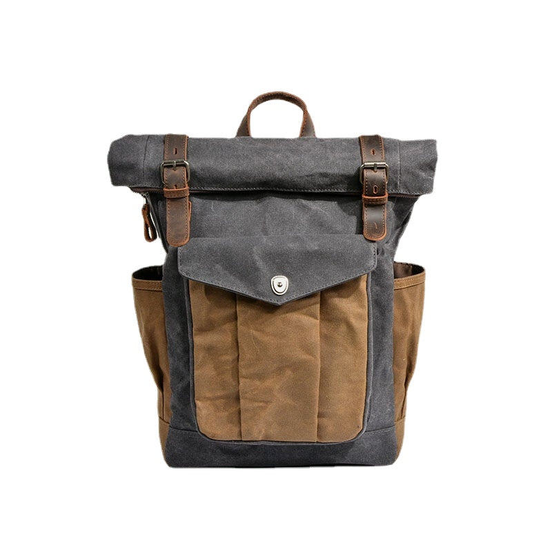 Men Vintage Canvas Travel Bag Waterproof Backpack Sport Climbing