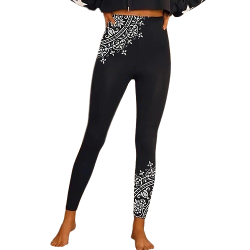 Women's Casual Cut Out Print Micro-elastic Designer Personality Pants