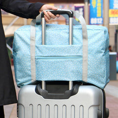 Women Nylon Little Flowers Travel Bag Floral Duffel Bag Luggage Bag Handbag