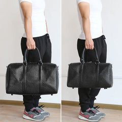 Men Woven Large Capacity Business Travel Bag Handbag Crossbody Shoulder Bag