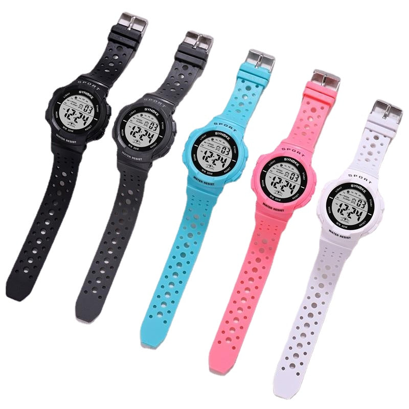 3ATM Waterproof EL light Multiple function Colorful LED Sport Digital Watch