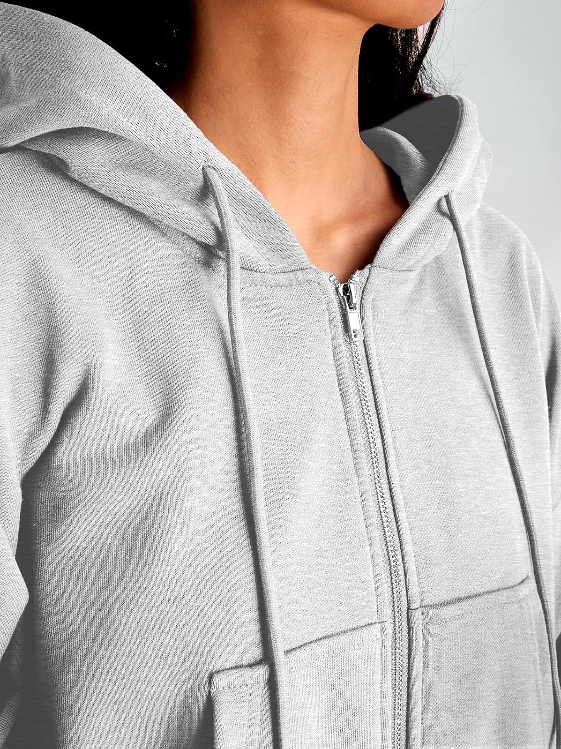 Women’s Full-Zip Hoodie with Fleece Lining – Cozy, Lightweight, Casual Fall and Winter Sweatshirt – Soft, Breathable Hoodie Jacket with Drop Shoulder & Slight Stretch