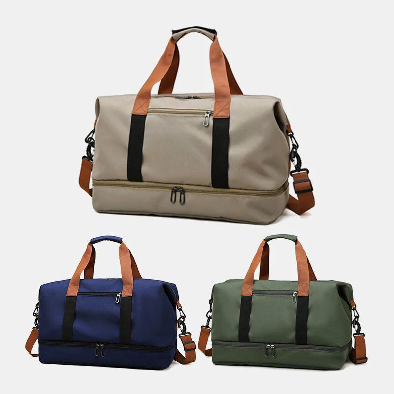 Unisex 32L Waterproof Oxford Crossbody Bag with Multi-Pockets for Summer Travel