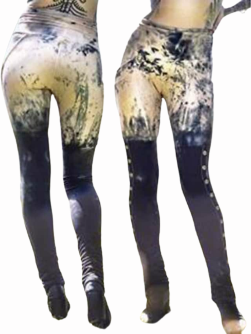 Women's Cotton Blend Mid Waist Side Pockets Micro-elastic Comfort Pants