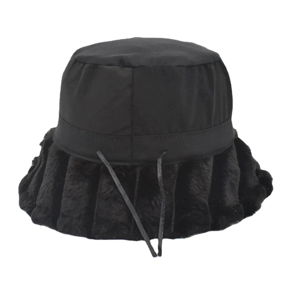 Unsiex Cotton Warm Soft Outdoor Casual All-match Solid Color Bucket Hat