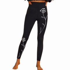 Women's Casual Cut Out Print Micro-elastic Designer Personality Pants