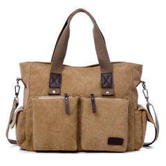 Large Capacity Men Women Canvas Multifunctional Crossbody Bag Outdoor Handbag