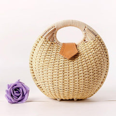 Women Tote Handbag Summer Beach Bag Straw Bag Rattan Bag Handbag