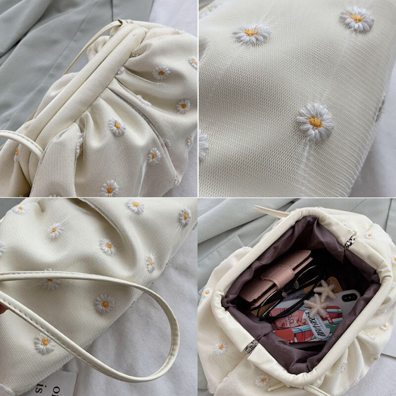 Women Fashion Daisy Lace Pouch Crossbody Bag Shoulder