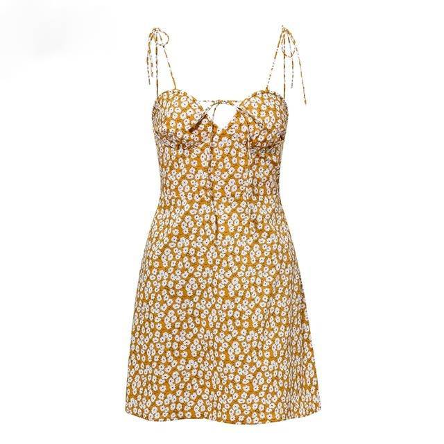 Cotton Fashion Chic Beach Lace Up Sexy Mini Dress - Sheseelady