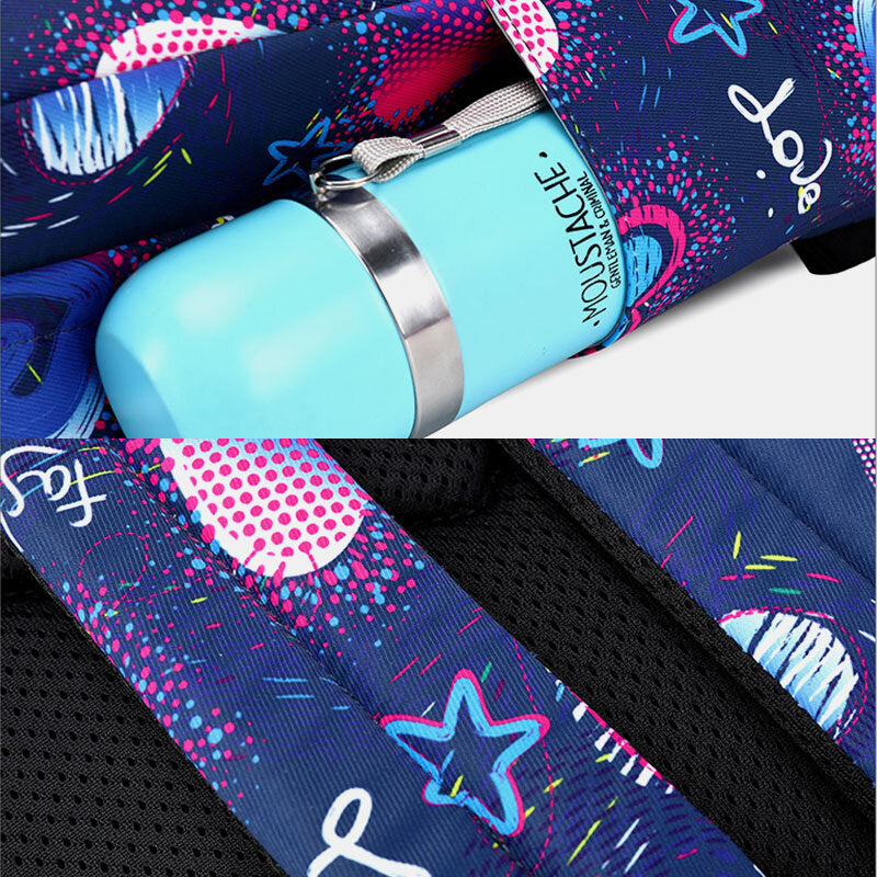 Love Pattern School Bag 15.6'' Laptop Backpack Rucksack Daypack
