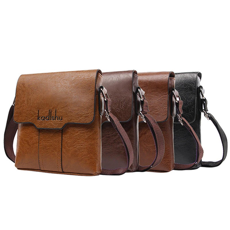 Men PU Leather Leisure Crossbody Bag Shoulder Bag