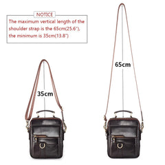 Men's Genuine Leather Large Capacity Shoulder Handbag