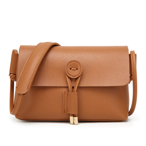 Women PU Leather Hasp Shoulder Bags Vintage Flap Crossbody Messenger