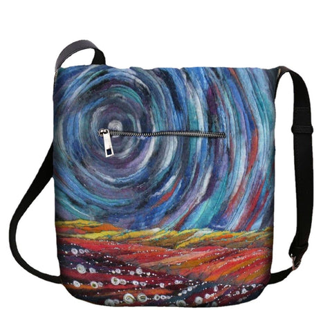 women starry sky colorful diy lamb hair bag crossbody bag