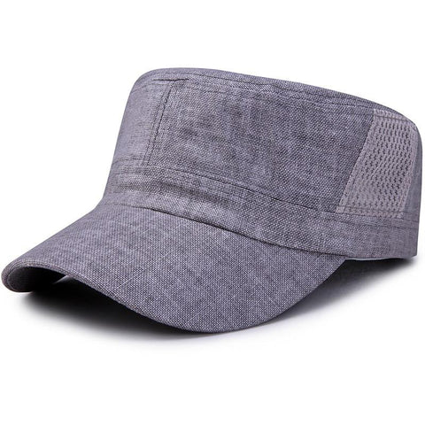 Unisex Vogue Cotton Solid Color Flat Hats Sunshade Casual Outdoors Simple Adjustable Caps