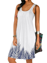 Women's Sleeveless Print Casual Boho Dresses