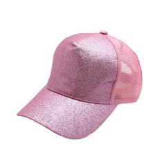 Women Simple Casual Solid Color Visor Breathable Mesh Sun Hat Baseball Hat