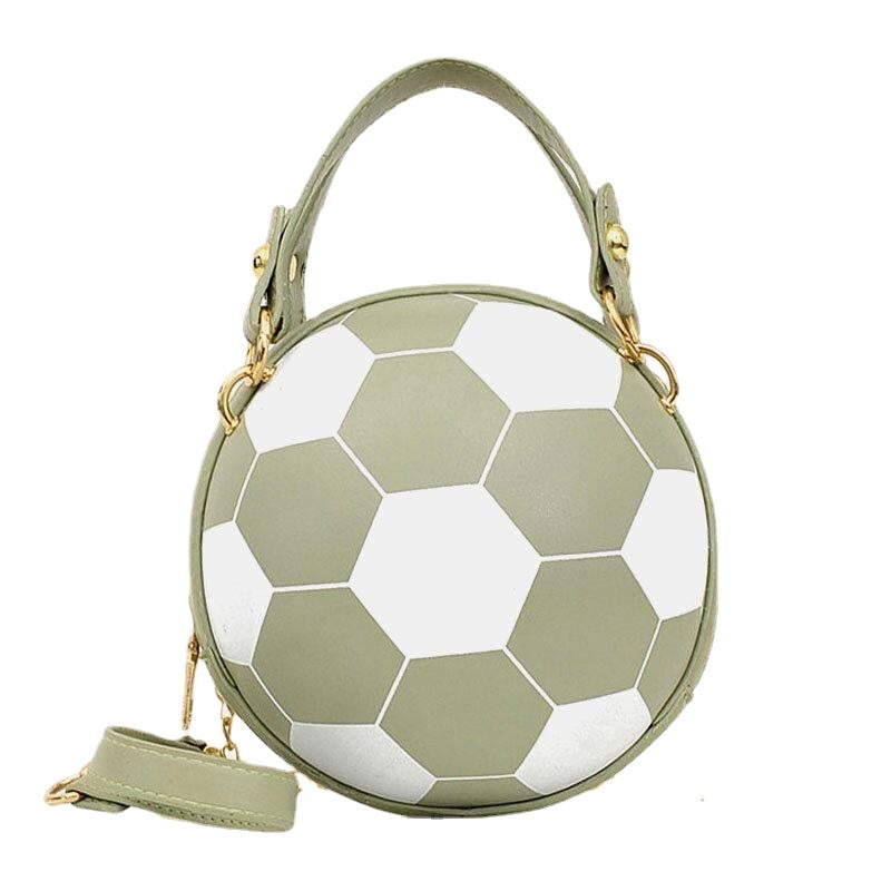 women basketball football look mini round bag hangbag adjustable shoulder cross body