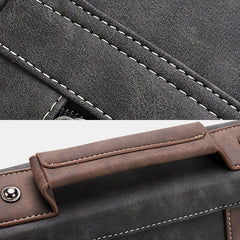 Men Faux Leather Retro Multi-pocket Multifunction Crossbody Bag Shoulder Travel