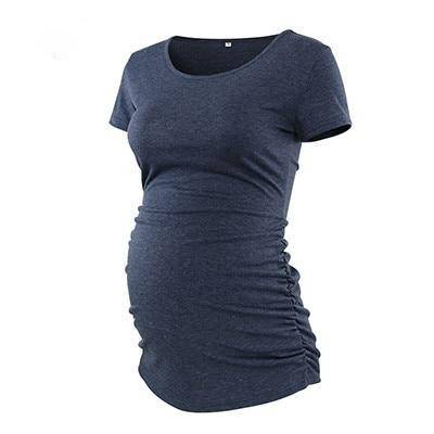Pack Of 3Pcs Maternity Clothes Ropa Embarazada Tee Shirt Tops Pregnancy T-Shirt Casual Flattering Side Ruching