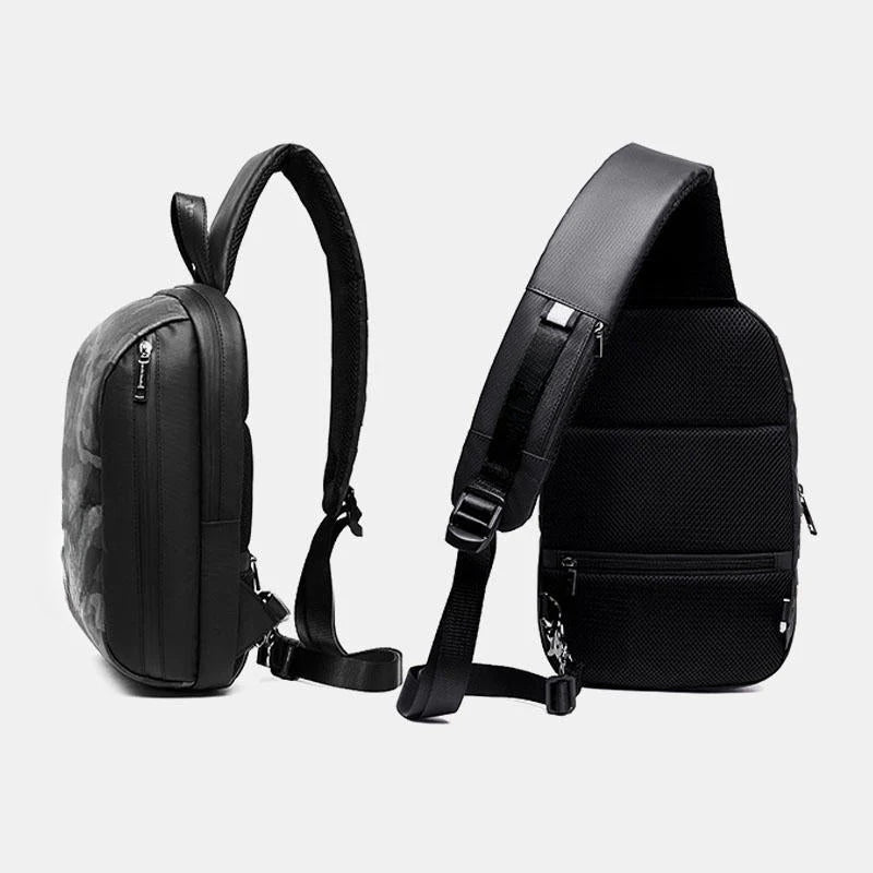 Men's Casual Crossbody Bag with USB Charging Port