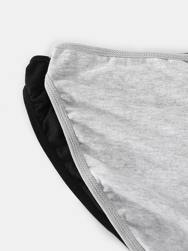 Mens Cotton Modal Solid Breathable Seamless Low Waist Waistband Brief