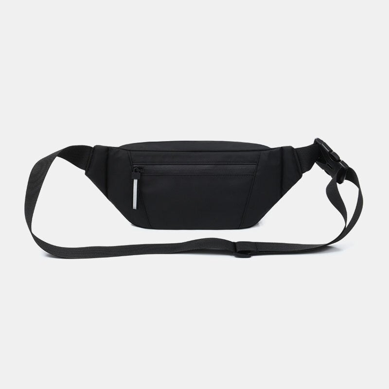 Men Polyester Earphone Hole Multi-carry Waterproof Casual Crossbody Bag Chest Sling