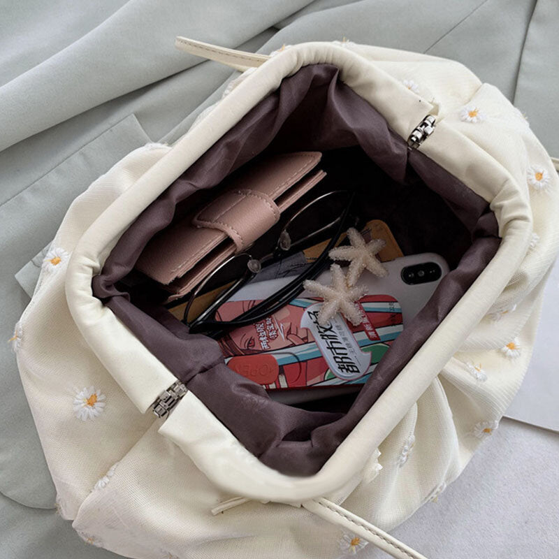 Women Fashion Daisy Lace Pouch Crossbody Bag Shoulder