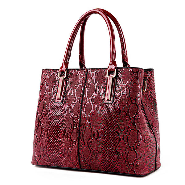 Women Faux Patent Leather Elegant Handbag Shoulder Bag Crossbody