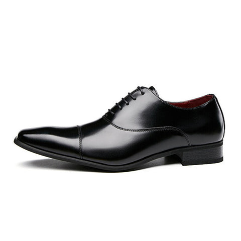 Men Dress Formal Oxfords Leather Shoes Pointed Shoes Wedding Casual Business