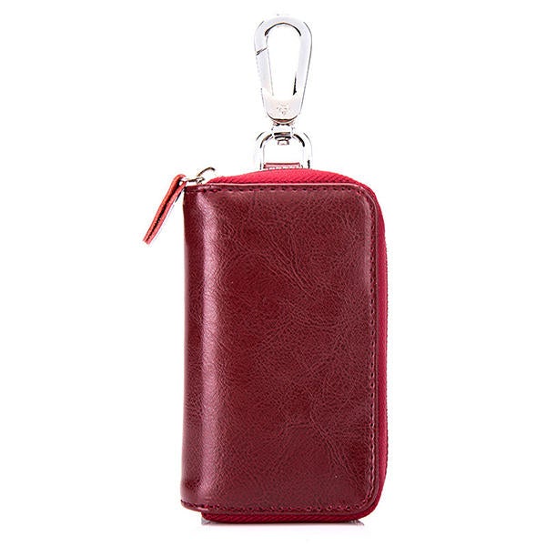 Men Women Genuine Leather Car Key Case Key Holder Waist Bag