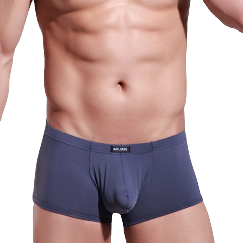 Ice Silk U Convex Soft Comfy Boxer Briefs for Men