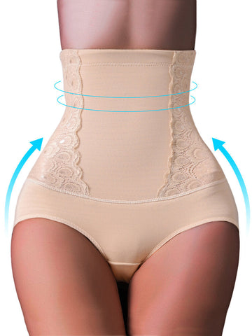 High Waisted Embroidery Lift Hips Tummy Shaping Panties