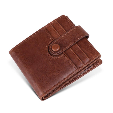 RFID Antimagnetic Genuine Leather 12 Card Slots Wallet Card Holder For Men