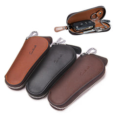 Men Genuine Leather Vintage Outdoor Casual Key Bag